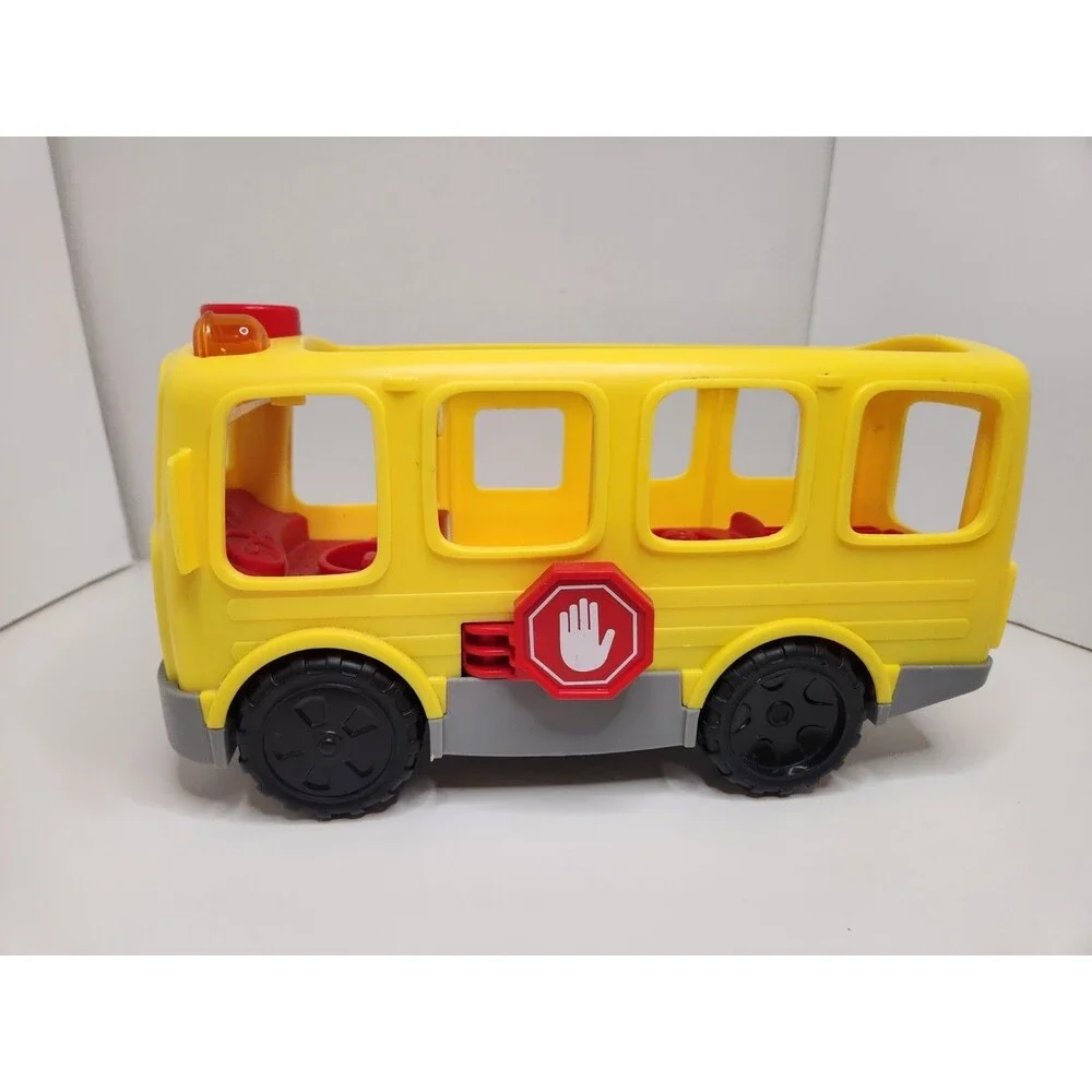 Fisher Price Little People Sit With Me School Bus Lights Sounds Tested‎ Works